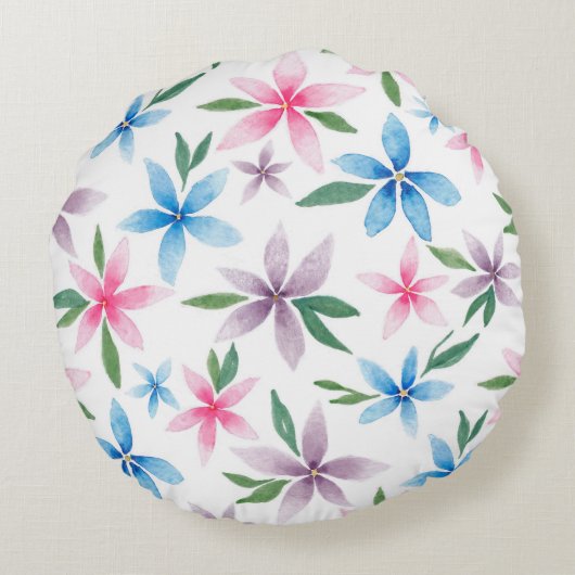 Personalized Floral ラウンドクッション (裏面)