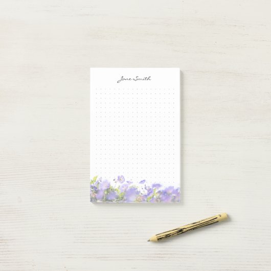 Personalized floral aesthetic dot Grid ポストイット (デスク上)
