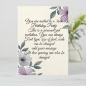 Personalized Floral Anything Invitation 招待状 (スタンド正面)