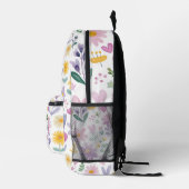 Personalized Floral Backpack for Girls プリントバックパック (右)