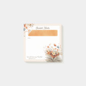 Personalized Floral Bible Scripture Christian  ポストイット (正面)