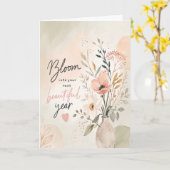 Personalized Floral Birthday Card – Bloom  カード (黄色い花)