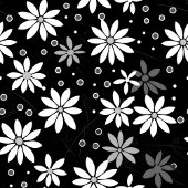 Personalized Floral Blanket Black White Decorative フリースブランケット