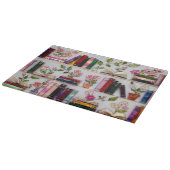 Personalized Floral Bookshelf Cutting Board カッティングボード (角)