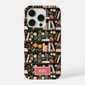 Personalized Floral Bookshelf Phone Case iPhoneケース (裏面)