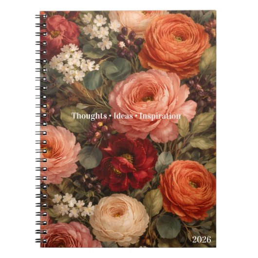 Personalized Floral Botanical Journal Women's Day ノートブック (正面)