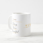 Personalized Floral Botanical Women's Day Coffee コーヒーマグカップ (正面左)