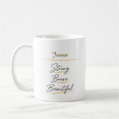 Personalized Floral Botanical Women's Day Coffee コーヒーマグカップ (左)