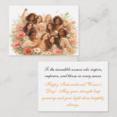 Personalized Floral Botanical Women's Day Greeting ノートカード (正面/裏面)