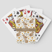 Personalized Floral Capybara Playing Cards トランプ (裏面)