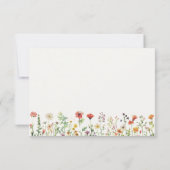 Personalized Floral Chic Elegant Note Card ノートカード (裏面)