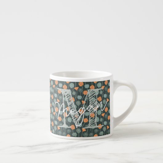Personalized Floral Coffee Mini Mug エスプレッソカップ (右)