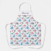Personalized Floral custom All-Over Print Apron エプロン (正面)