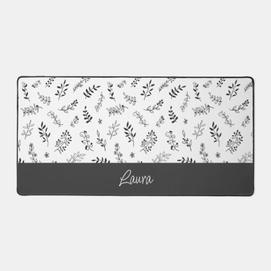 Personalized Floral Design Desk Mat  デスクマット (正面)