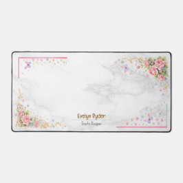 Personalized Floral Desk Mat - Elegant Workspace  デスクマット