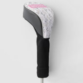 Personalized Floral Golf Club Head Cover with Name ゴルフヘッドカバー (アングル)