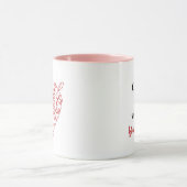 Personalized Floral Heart Valentine's Coffee Mug マグカップ (中央)