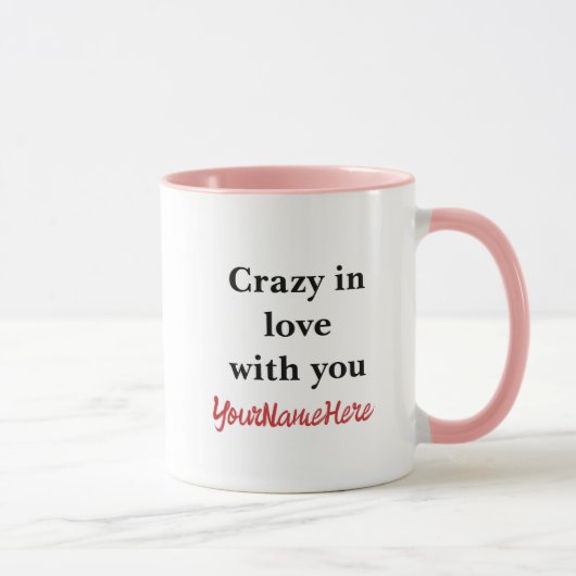 Personalized Floral Heart Valentine's Coffee Mug マグカップ (右)