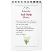 Personalized Floral Illustrations Calendar カレンダー (カバー)