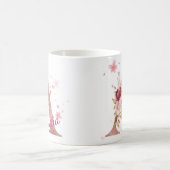 Personalized Floral Initial Mug - Letter A コーヒーマグカップ (中央)