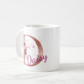 Personalized Floral Initial Mug – Letter D コーヒーマグカップ (正面左)