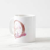 Personalized Floral Initial Mug – Letter O コーヒーマグカップ (正面左)