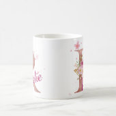 Personalized Floral Initial Mug – Letter R コーヒーマグカップ (中央)