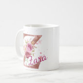 Personalized Floral Initial Mug – Letter Z コーヒーマグカップ (正面左)