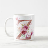 Personalized Floral Initial Mug – Letter Z コーヒーマグカップ (左)