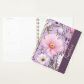 Personalized Floral Lavender Planner with Name プランナー手帳 (ディスプレー)
