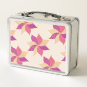 Personalized Floral Lunchbox – Pink Metal Lunchbox メタルランチボックス (裏面)