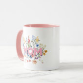 Personalized Floral Mom Mug – Mother’s Day Gift  マグカップ (正面左)