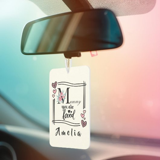Personalized Floral Mommy Air Freshener カーエアーフレッシュナー