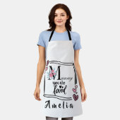 Personalized Floral Mommy Apron エプロン (着用した状態)