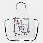Personalized Floral Mommy Apron エプロン (正面)