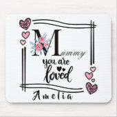 Personalized Floral Mommy Mousepad マウスパッド (正面)