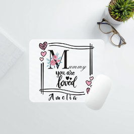 Personalized Floral Mommy Mousepad マウスパッド