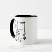 Personalized Floral Mommy Mug マグカップ (正面左)