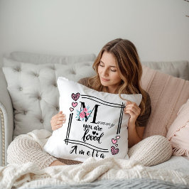 Personalized Floral Mommy Throw Pillow クッション