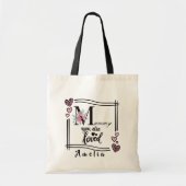 Personalized Floral Mommy Tote Bag トートバッグ (正面)