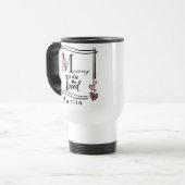 Personalized Floral Mommy Travel Mug トラベルマグ (正面左)