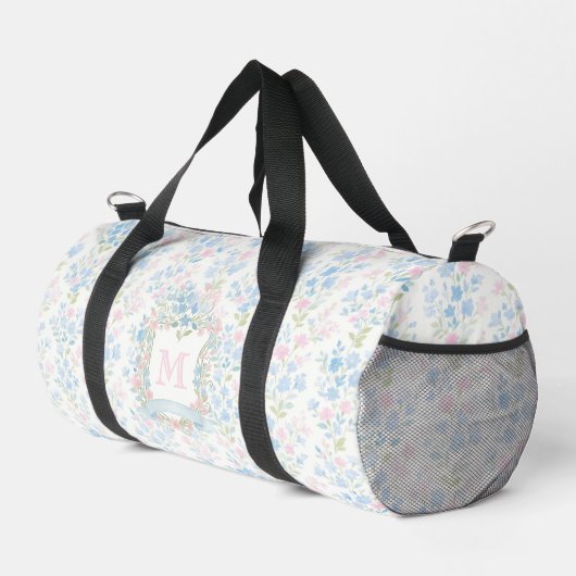 Personalized Floral Monogram Bag ダッフルバッグ (右コーナー)