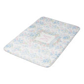 Personalized Floral Monogram Bath Mat バスマット (アングル)