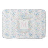 Personalized Floral Monogram Bath Mat バスマット (正面)