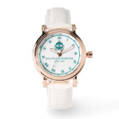 Personalized Floral Monogram for Newlyweds 腕時計 (正面)