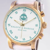 Personalized Floral Monogram for Newlyweds 腕時計