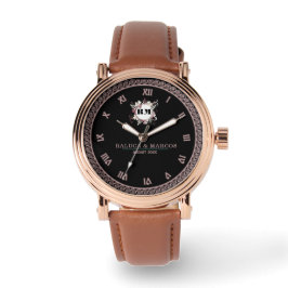 Personalized Floral Monogram for Newlyweds 腕時計