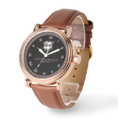 Personalized Floral Monogram for Newlyweds 腕時計 (傾斜)