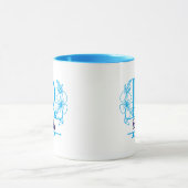 Personalized Floral Monogram Letter B Mug - Custom マグカップ (中央)