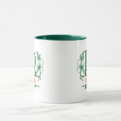 Personalized Floral Monogram Letter B Mug - Custom マグカップ (中央)